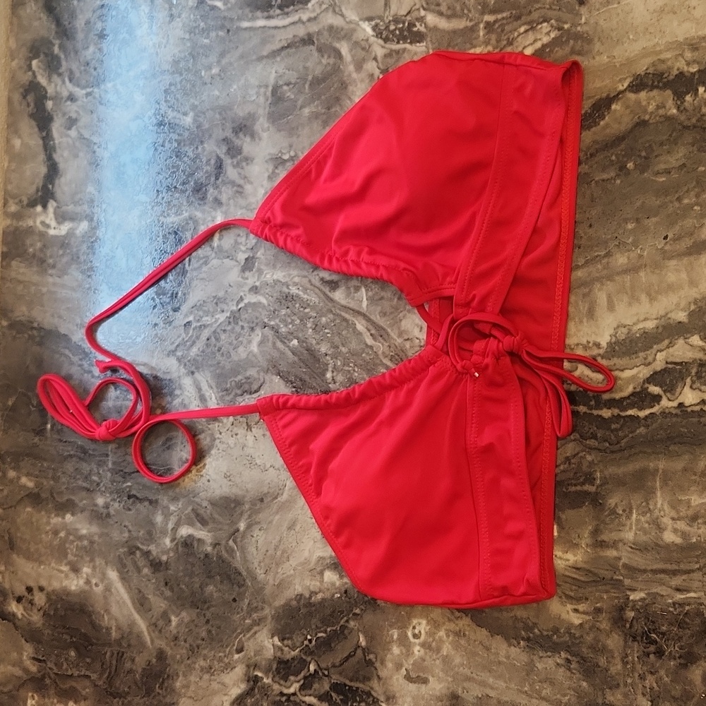Red bikini top